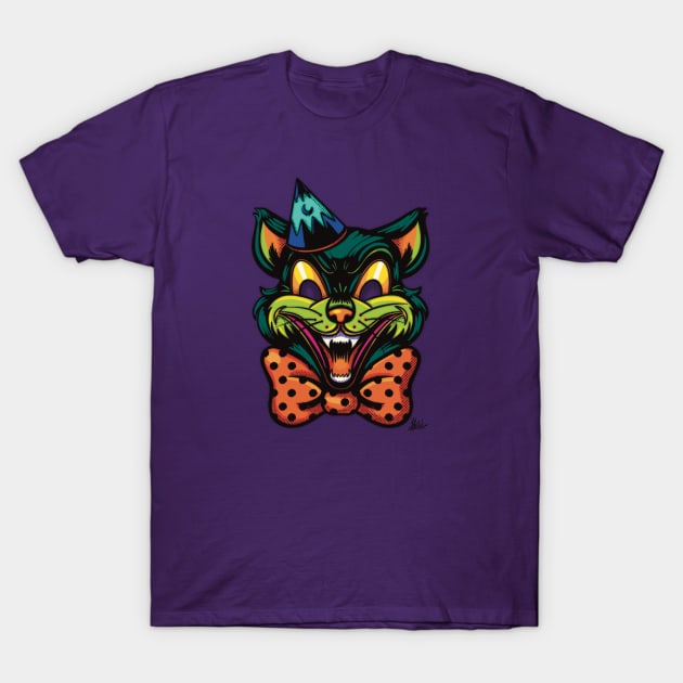 Retro Cat Mask T-Shirt by jfeldmanart